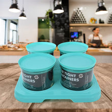 Airtight Container Jar 4 Pc Set With Stylish Tray for Kitchen Unbreakable Jar Set for Multipurpose Storage ( Mukhwas Dani )