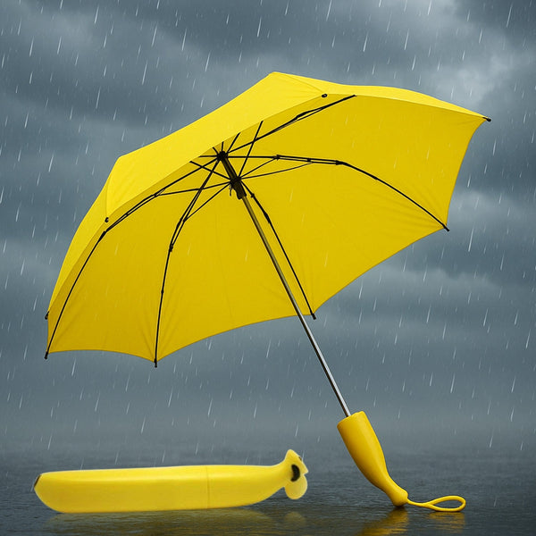 Stylish Banana Shaped Mini Foldable Umbrella