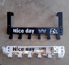 Heavy-Duty Carbon Steel Over Door Hook Rack for Towels & Coats (1 Pc, 6 Hooks)